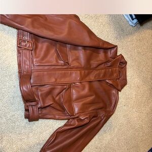 Abercrombie & fitch vegan leather jacket size xs